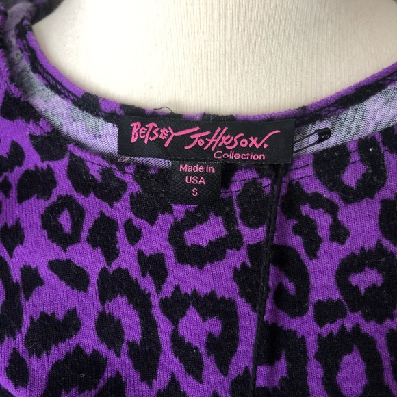 Betsey Johnson purple leopard print dress NWT - Picture 5 of 8
